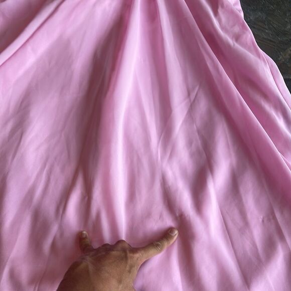 Jaeden Women's Strapless Pink Formal Long Evening Prom Gown - Picture 15 of 16